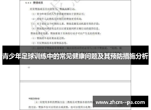 青少年足球训练中的常见健康问题及其预防措施分析